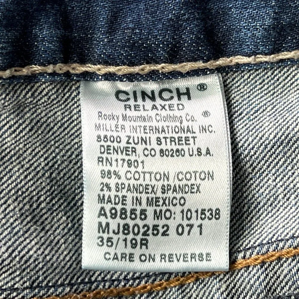 Cinch Ada Jeans Womens 19R 35 Loose Stretch Denim Relaxed Bootcut